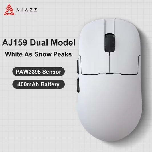 Aj159Apex Three-Mode Wireless Gaming Mouse 58G Lightweight 42000DPI PAW3950\3395 Bluetooth 2.4G PC MAC Gaming Office