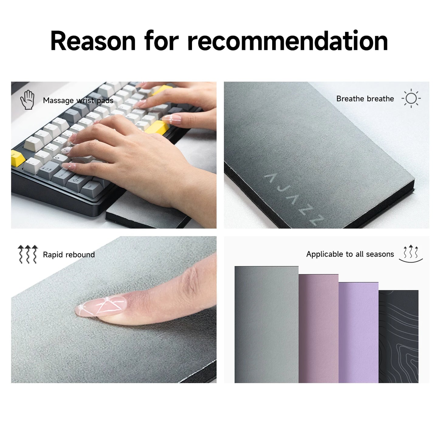 New  Block98 98 Keys-Gradient Memory Foam Hand Rest-Mechanical Keyboard Computer-Office Typing-Wrist Pad-Soft Hand Rest