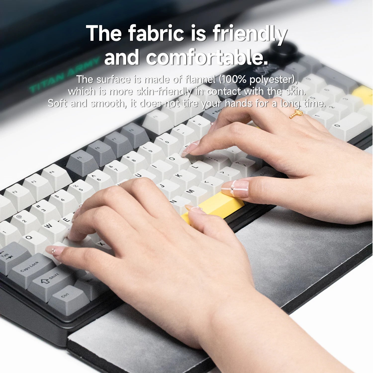 New  Block98 98 Keys-Gradient Memory Foam Hand Rest-Mechanical Keyboard Computer-Office Typing-Wrist Pad-Soft Hand Rest