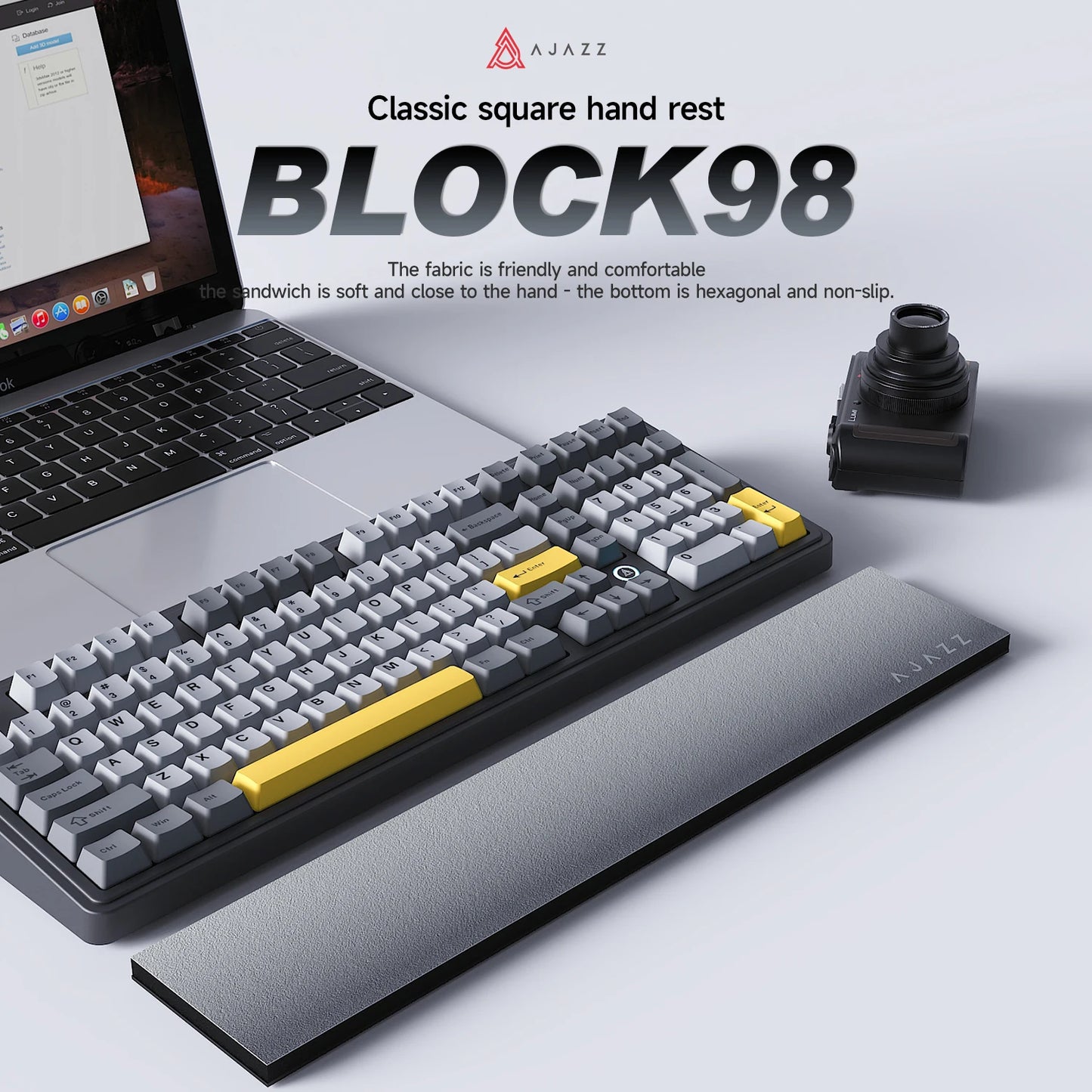 New  Block98 98 Keys-Gradient Memory Foam Hand Rest-Mechanical Keyboard Computer-Office Typing-Wrist Pad-Soft Hand Rest